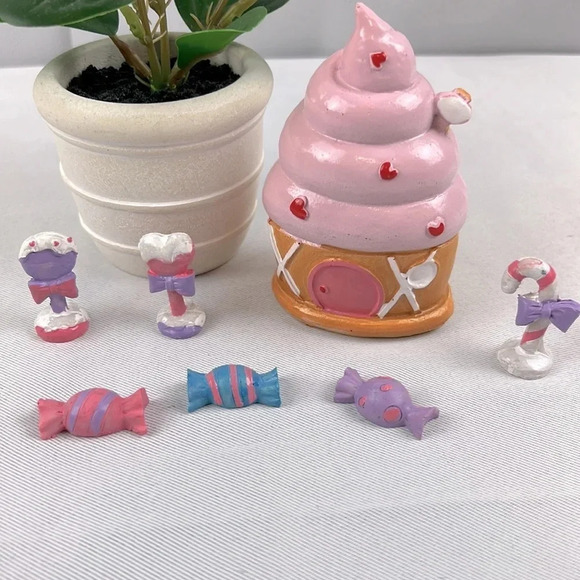 Garden Sweet Candy Miniature Figurines Set Of 7 - Picture 2 of 4